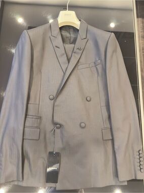 Givenchy Men's Double-Breasted Black Suit